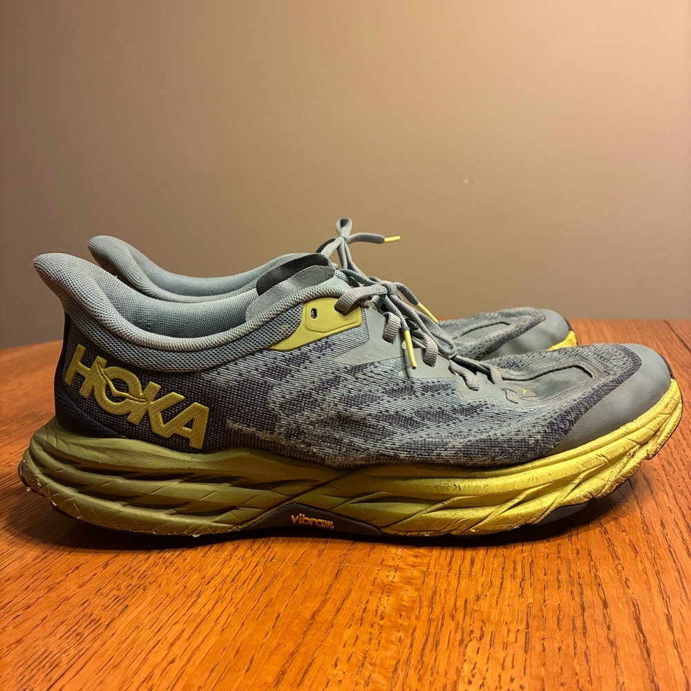Hoka Speedgoat 5 Men’s Trail Running Shoes -Green/Grey- Size 12.5